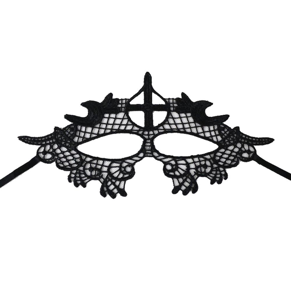 Sexy elegantní maska na obličej Masquerade Ball Karneval Fancy Party černá
