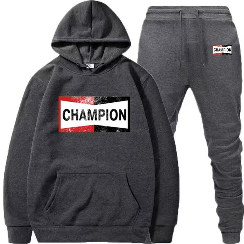 Completo felpa con cappuccio a maniche lunghe con logo Champion retrò per autunno e inverno