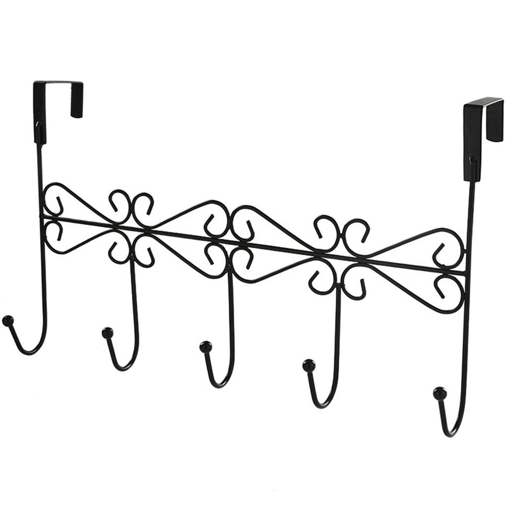 

Наддверный органайзер с 5 крючками, декоративный держатель для шляп, съемная вешалка для полотенец в стиле плиссе, бытовые принадлежности для дома, офиса no2