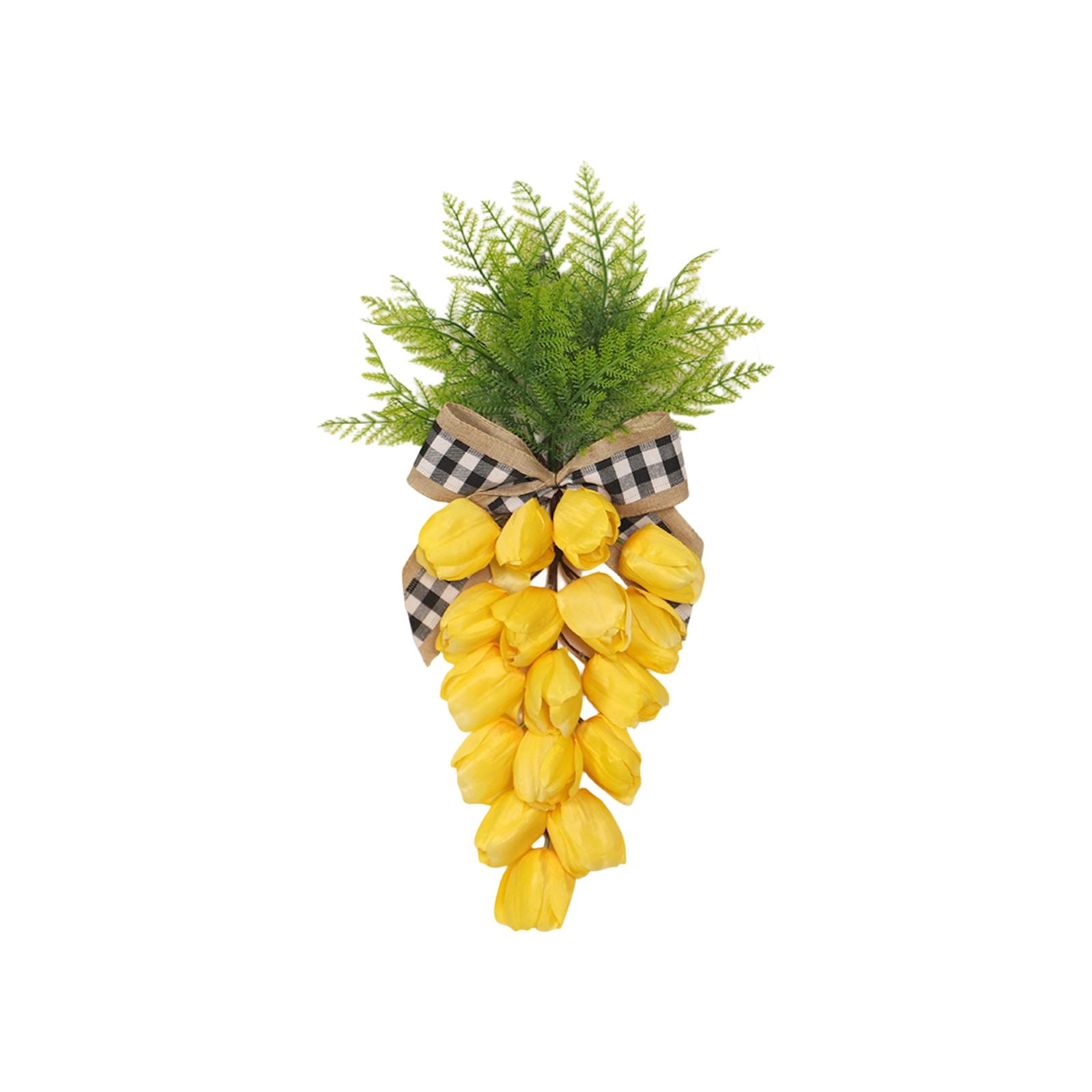 

Easter Turnip Wreath, Artificial Flowers, Green Plants, Home Decoration, Door Hanging, Easter Decoration, Egg Hanging Ornament One Size