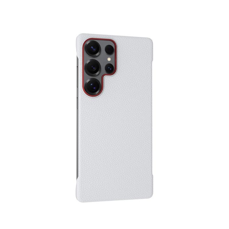 Suitable for Samsung S25ultra Mobile Phone Case Fashion New S25u Frameless Thin Anti Fall PC Leather Protective Case