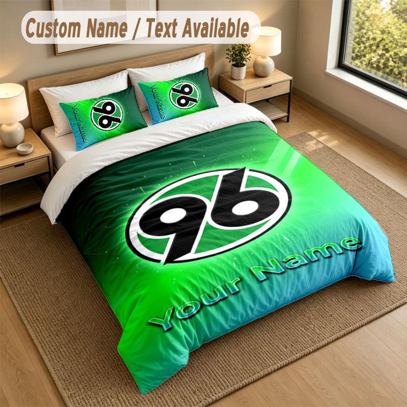 Bedding Set 1 Duvet Cover 2 Pillowcases Hannover 96 Print Soft Bed Linen Bedroom Decor