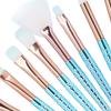 10PCS Makeup Brushes Cosmetics Blending Soft Bristles Brushes Kit for Blush Eye Shadows