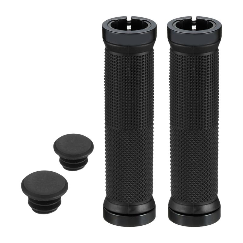 

Bilateral Locks Mountain Bikes Handlebar Grips Nonslip Cycling Handlebar Sleeve Comfortable Bicycles Handle Grips чёрный