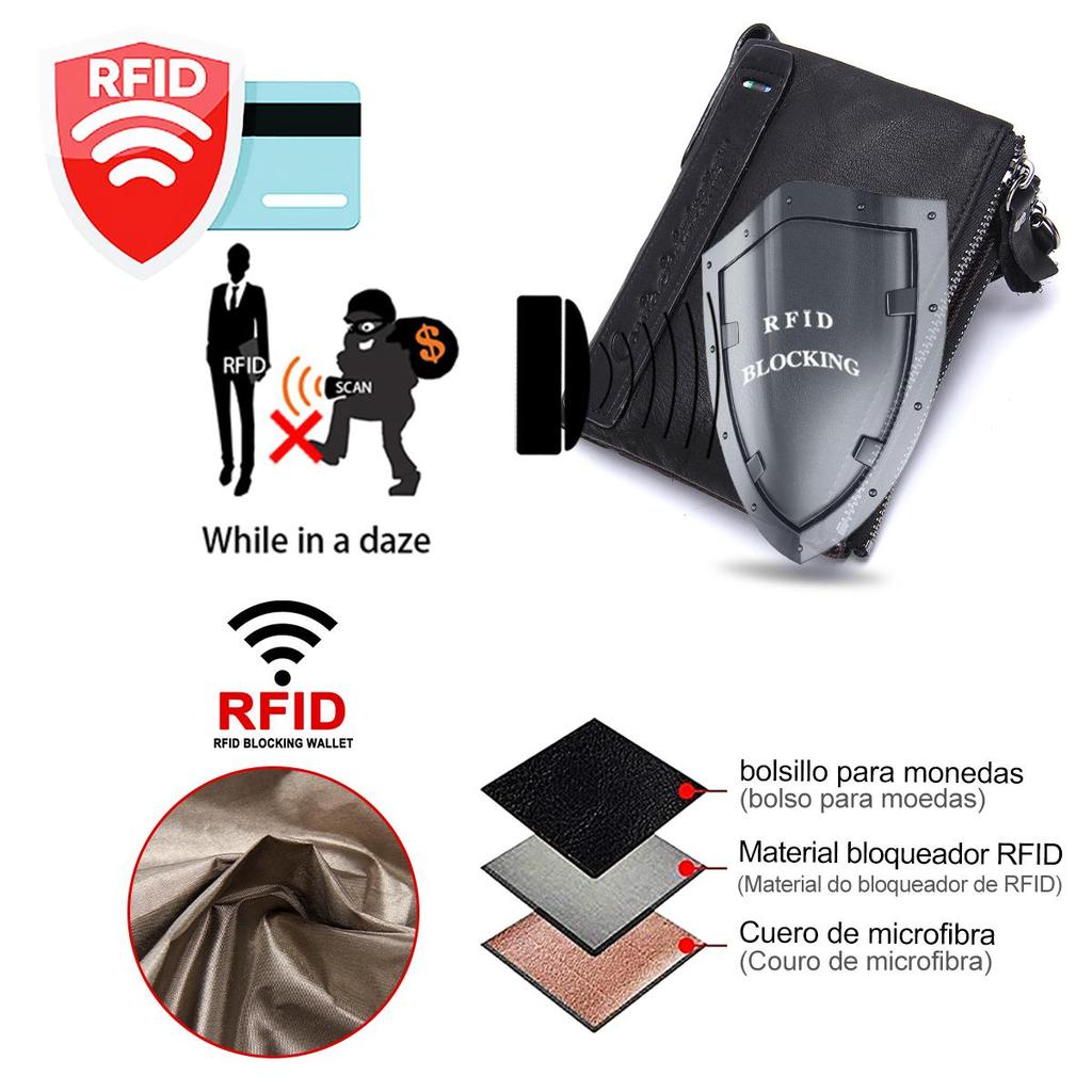 CONTACT'S Echtes Leder Vintage Geldbörse Herren Kurzes Münzfach RFID Kartenhalter Unisex Kleine Geldbörsen Hohe Qualität Designer Geschenk für Freund oder Familie