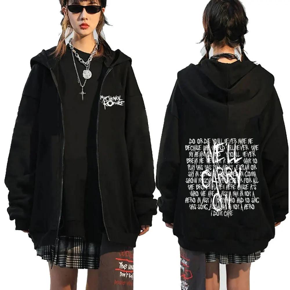 

Толстовка з капюшоном My Chemical Romance Mcr Dead на блискавці Black Parade Punk Emo Rock Толстовка на блискавці Чоловіча мода Вінтажні толстовки в стилі хіп-хоп S