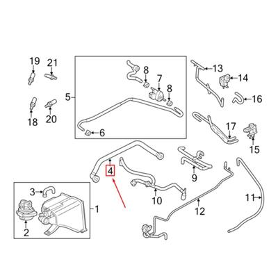 95510724700 Manguera de Respiro del Cigüeñal Sistema de Emisiones del Motor Para Porsche Cayenne 958 3.6L V6 2011-2018