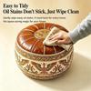 Round Shape Fillable Ottoman Pouf Embroidered Pattern Round Pouf Cover  Living Room