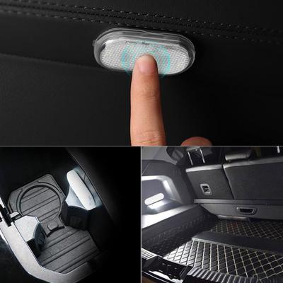 1 Adet Araba LED Dokunmatik Işıklar Kablosuz İç Işık Otomatik Çatı Tavan Okuma Lambaları Kapı Ayak Bagaj saklama kutusu USB Şarj Beyaz Pembe Kristal Mavi