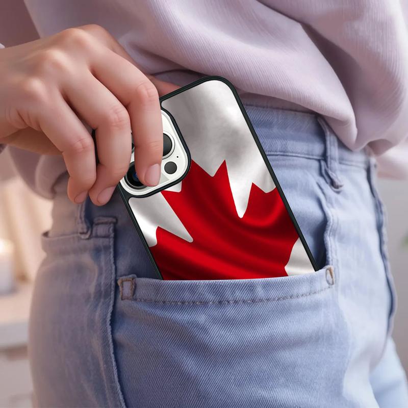 Canada Canadian Flag Phone Case For iPhone 17 Air 15 16e 14 13 Pro Max Coque 12 11 Pro Max PLUS Cover
