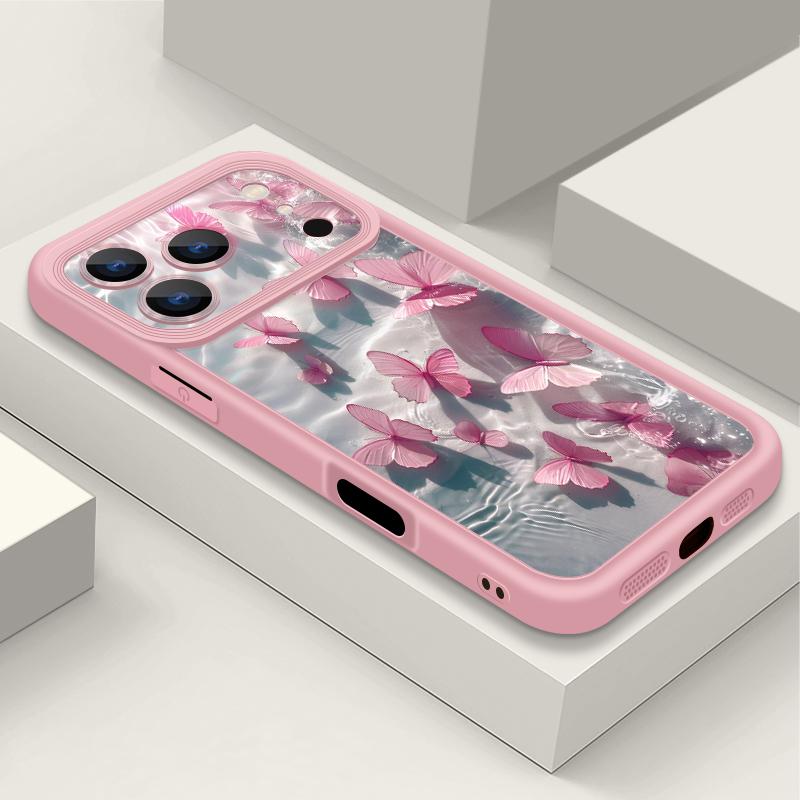 Butterfly Print Case For iPhone 17 Pro Max Case iPhone 16 15 14 13 Pro Max 11 17e 16e Shockproof Bumper Soft Silicone Phone Cover Cases