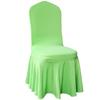 Solid Color Wedding Chair Cover Party Decoration Spandex With Skirt Pleated Use Elastic Stretch Dining Luxury Birthday Banquet