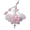Pink Angel Wing Pendant Bear Bowknot Sweet Keychain New Phone Lanyard  Keyring