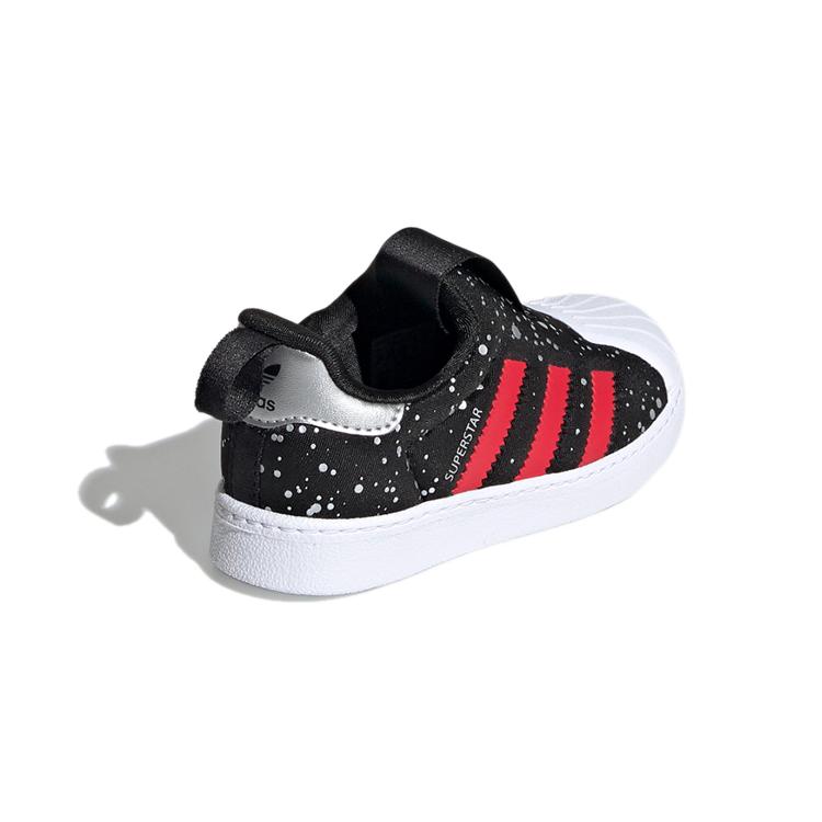 Adidas Originals SUPERSTAR 360 Superstar Collection 360 I Breathable Low top Toddler Shoes Black Red Infant And Toddler FV3435