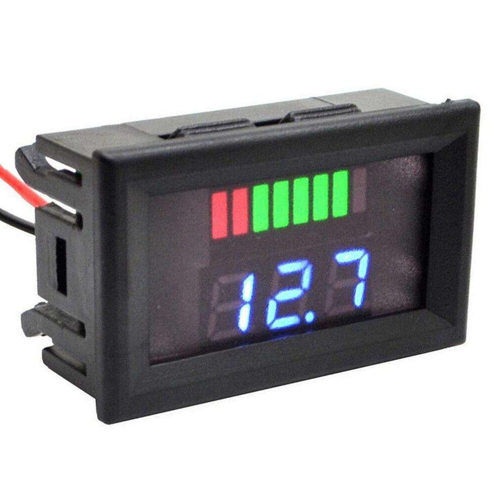 LED Digital Voltmeter Battery Fuel Gauge Health Indicator and Voltage Display