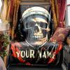 Skeleton Blanket Personalized Name Soft Comfortable Stylish Blanket Car Blanket Perfect For Travel Camping Outdoor Home Suitable For All Seasons
