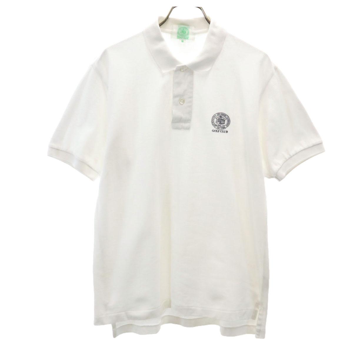 

J.PRESS golf Футболка поло с коротким рукавом M белая Мужская Б/у