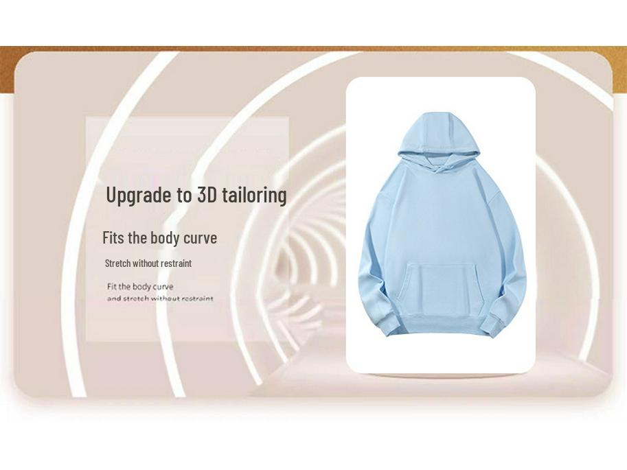 Unisex Heavy-Duty 380g Hoodie, Drop-Shoulder, Loose Fit, Solid Color Cotton, Ideal for Autumn/Winter Sports, Available In Stock. 