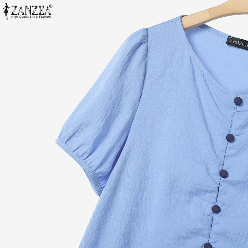 ZANZEA Women Short Sleeve Drawstring Blouse and Long Skirts Summer Two Piece Sets