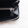 Used Current item  Prada Triangle Logo Long Wallet Round Zipper Saffiano Leather Black