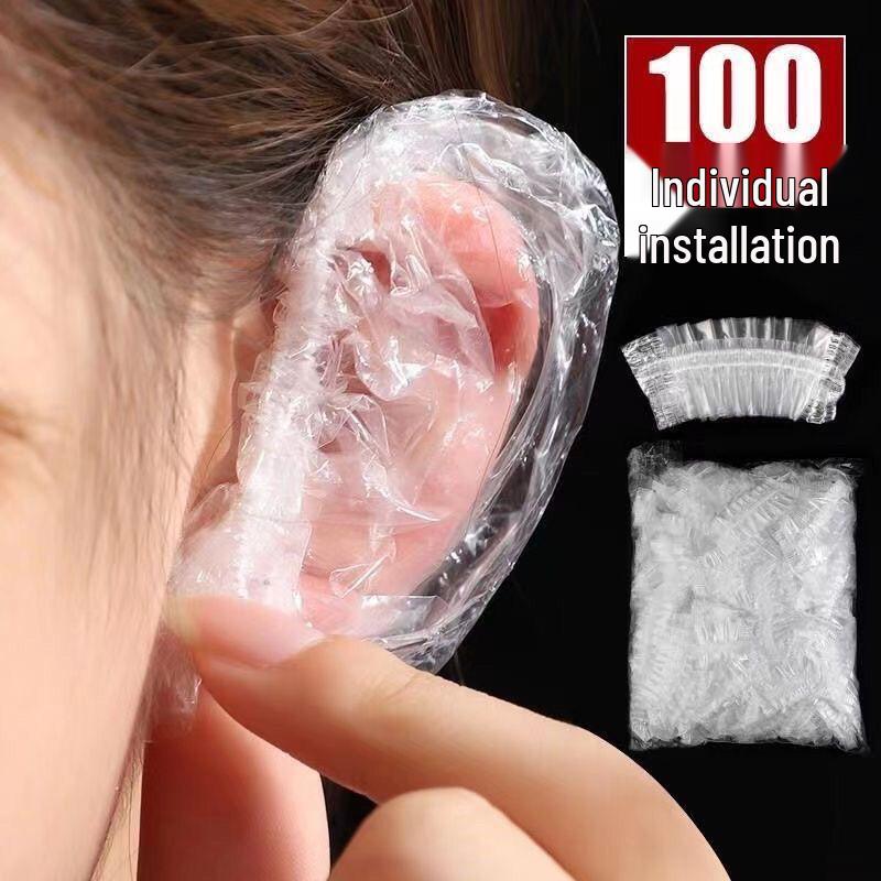 Wasserdichte Einweg-Ohrschützer für Haarfärben, Baden und den Gebrauch im Schönheitssalon - Verdickter Schutz für Friseurbedarf und Haarwäsche.
