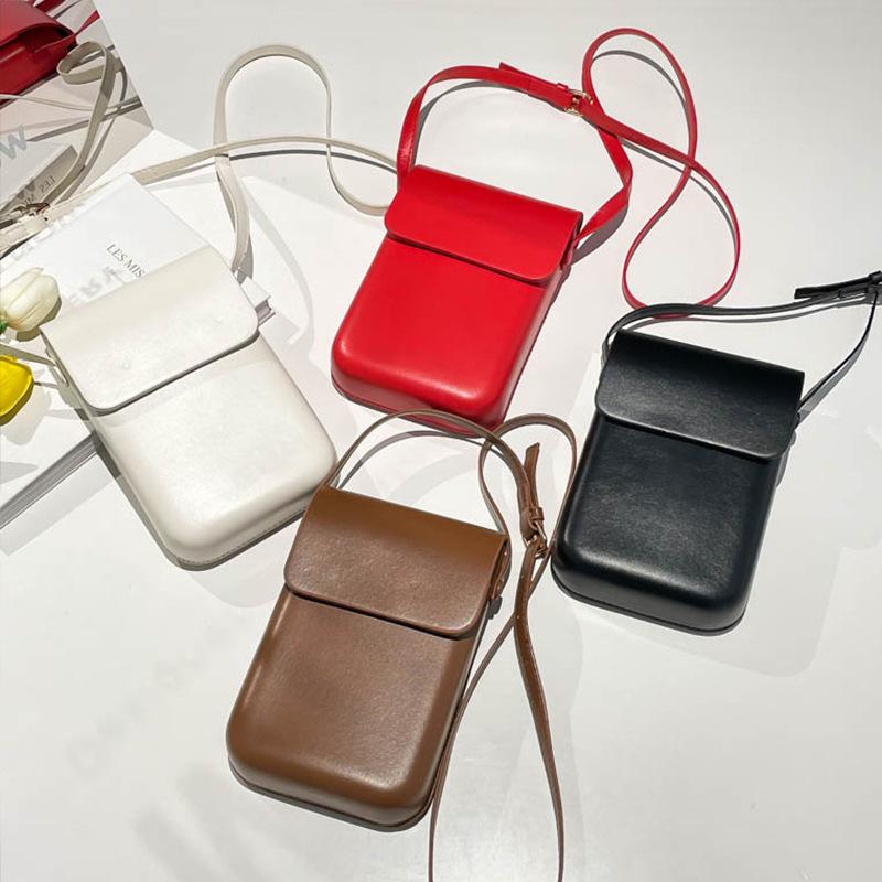 Korean Ins Mobile Phone Bag Women's Messenger Small Bag 2025 New Trendy Fashion Versatile Vertical Shoulder Bag Small Satchel