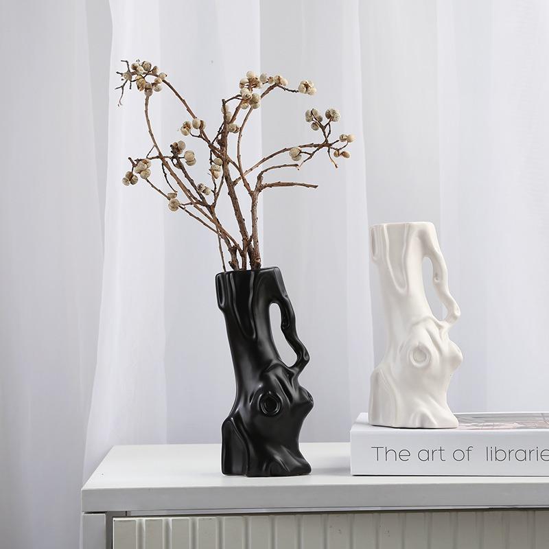 Vază Ceramică Decorativă Europeană Creativă pentru Casă, Decor pentru Living, Casă de Oaspeți, Decor pentru Comodă TV, Decorațiune de Birou, Grădinărit Bonsai