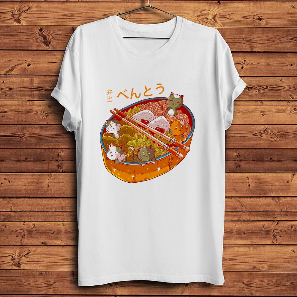 

Neko Cat Sushi RaUnisex Bento Funny Box Lunch TShirtWhite Casual Short Sleeve Oneck TshirtUnisex TeeBreathable Print 4XL