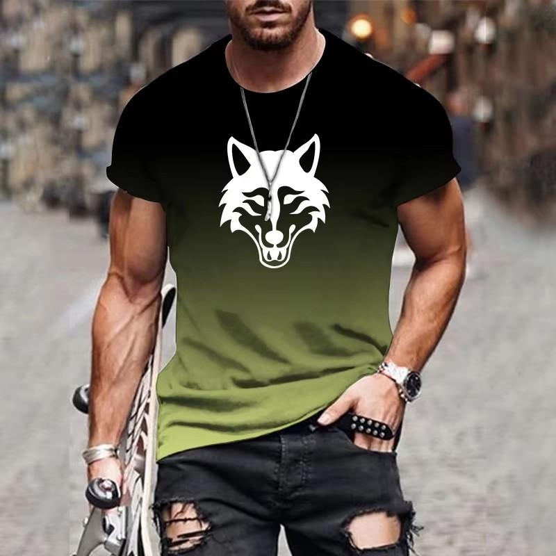 Летняя мужская футболка с рисунком животных 3D — фото 11