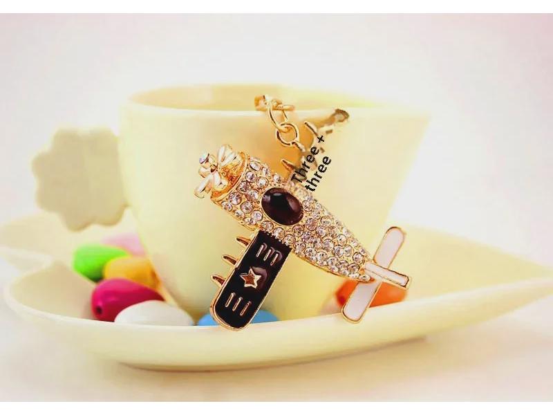 CoolXi Men's Metal Airplane Helicopter Pendant Keychain - Ideal Small Gift