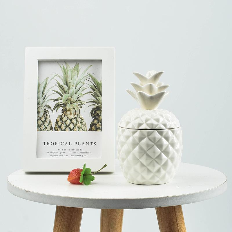European-style Ceramic Golden Pineapple Jar - Jewelry Box & Storage Container