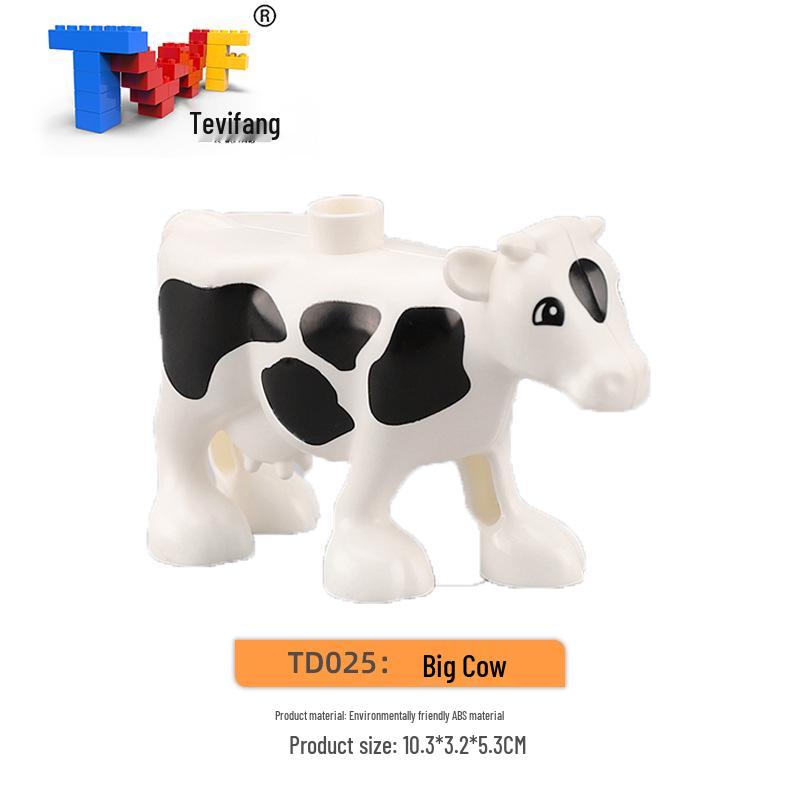 Large Particle Building Blocks: Compatible Prairie Ocean Animal Farm Educational Toys for Kids