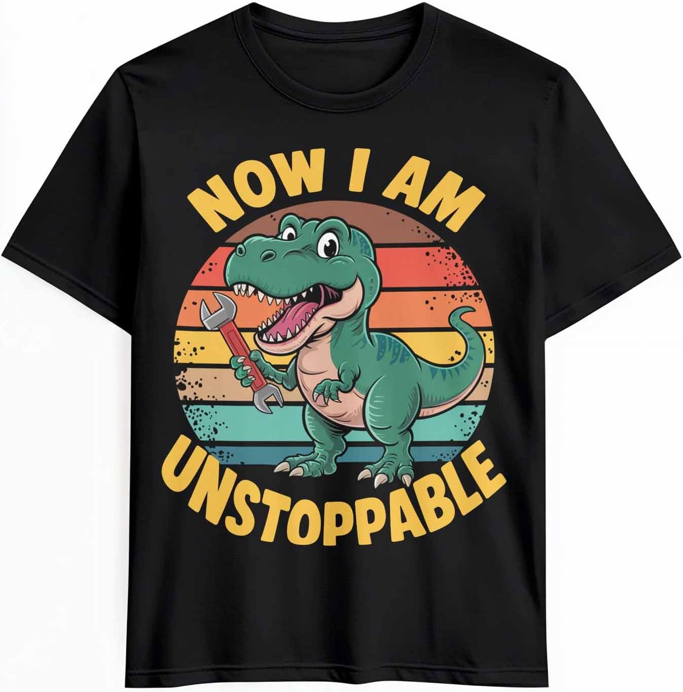 BEMIGO T Shirts for Men Graphic Tees Men Cute Dinosaur Crew Neck Mens Shirts Short Sleeve Cartoon Casual T-Shirt S разноцветный