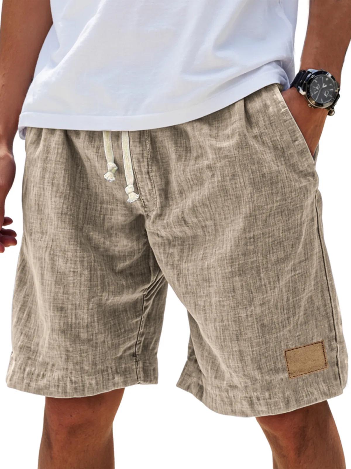 Men s Retro Breathable Linen Loose Holiday Casual Shorts (2026) S