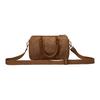 Jordan Monogramm Serie Schachbrett Kunstwildleder Eimer Boston Tasche Unisex Taschen Hellbraun JD2533091AD-001