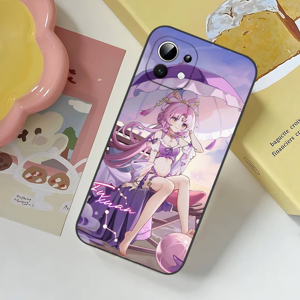

Honkai Star Rail Fu Xuan Slim Black Shockproof Phone Case: Snug Fit For Xiaomi 12,11,12S Ultra Redmi Note 11,10T,9,9A,8Pro,8T,5G Xiaomipocox3pro