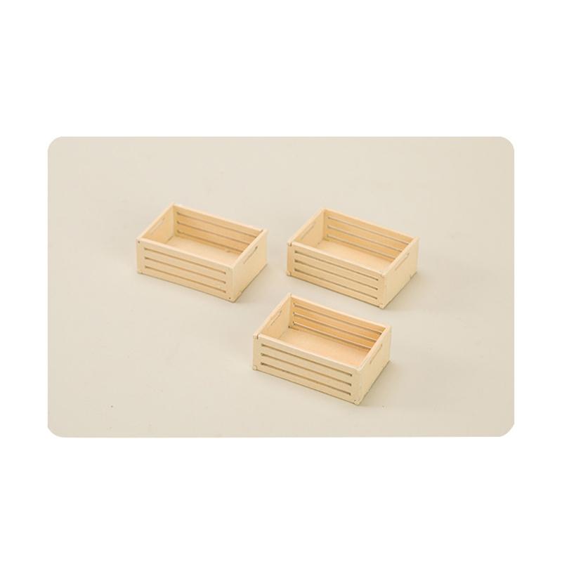 Doll House Decoration Mini Wooden Frame Fruit Frame Storage Frame Model Photo Props