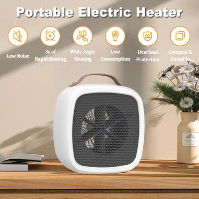 Fan Heater Portable Small Hot Air Blower 500W Heating Fan Fast Heating Lightweight Desktop Mini Space Heater for Home Office