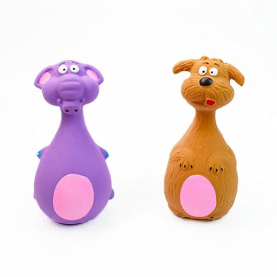 Jucărie Animal Câine din Latex Jucărie Scârțâitoare pentru Câini Jucărie pentru Dentiția Puiilor pentru Masticatori Agresivi Curățarea Dinților Joc de Aducere
