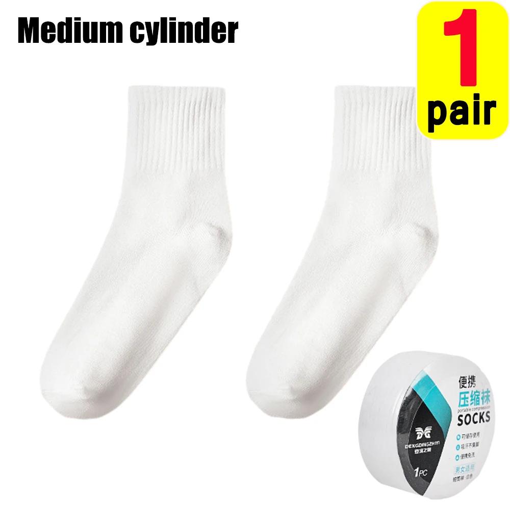 Disposable Travel Socks for Men Women Washable Compression Socks One Time Portable Compression Cotton Sock for Business Trips