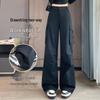 Women's High-Waisted Wide-Leg Cargo Pants with Convertible Pockets - Autumn Slimming Casual Wear