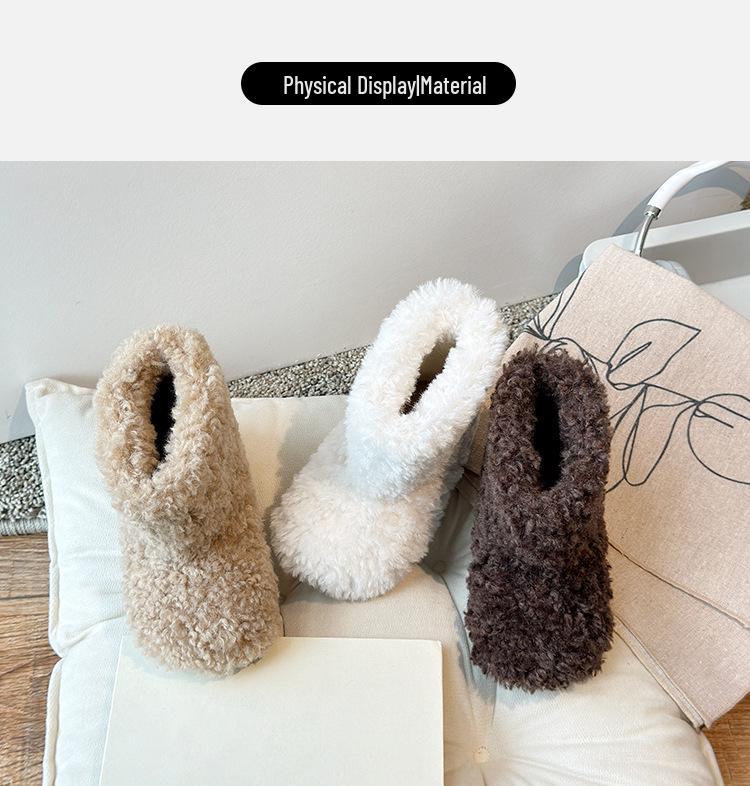 2025 Mädchen Winter Schneestiefel: Warmer Pelz, Samt gefüttert, zweilagige Baumwolle