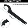 C Hook Spanner Wrench for 68-72mm Round Nut, Universal Coilover Spanner Black