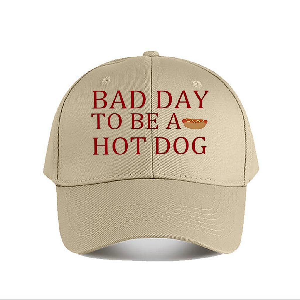 Bad Day To Be A Hot Dog Funny Decor Sign Baseball Cap Fashion Unisex Sunhat Womens Outdoor Sports Snapback Cap