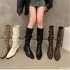 Fashionable versatile Spring Autumn New Thick Heel Boots Pointed Low Heels Casual Elegant Temperament Slim women Boots