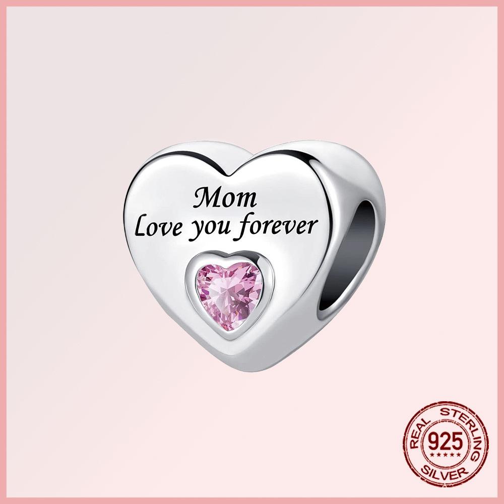 Funkelnde Familie Herz Engelsflügel Pavé Kupfer Anhänger Charms Passen Original Armband Perlen Schmuck Geschenk DIY