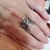 Women Ring Butterfly Adjustable Jewelry Engraving Appearance Finger Ring for Dating