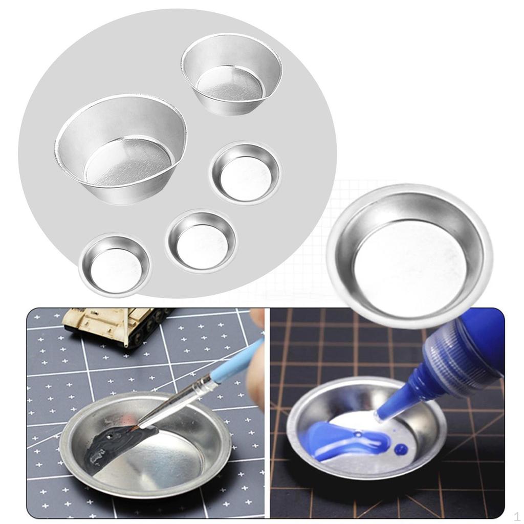 Makeup Palettes Round Paint Tray Metal Blending Kits Pigment Mixing Cups Palette for Art