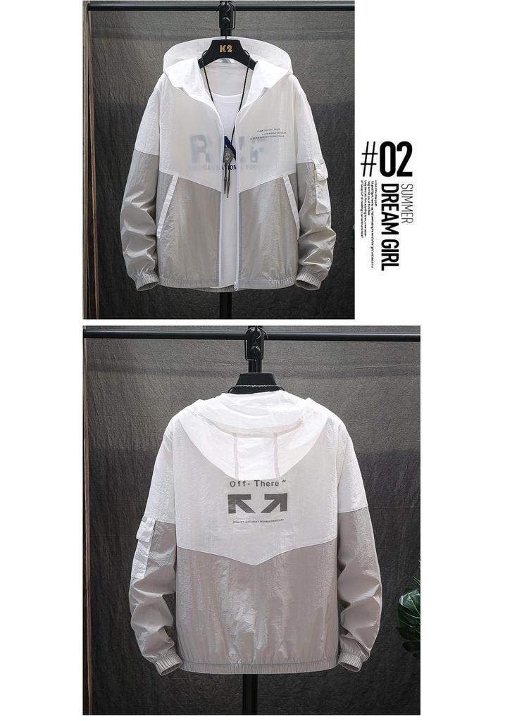 Korean Style Men's Lightweight Ice Silk Sunscreen Jacket