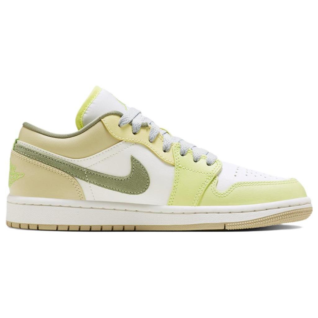 (WMNS) Air Jordan 1 Low 'Sail Oil Green Light Lemon' Damen FD9906-131